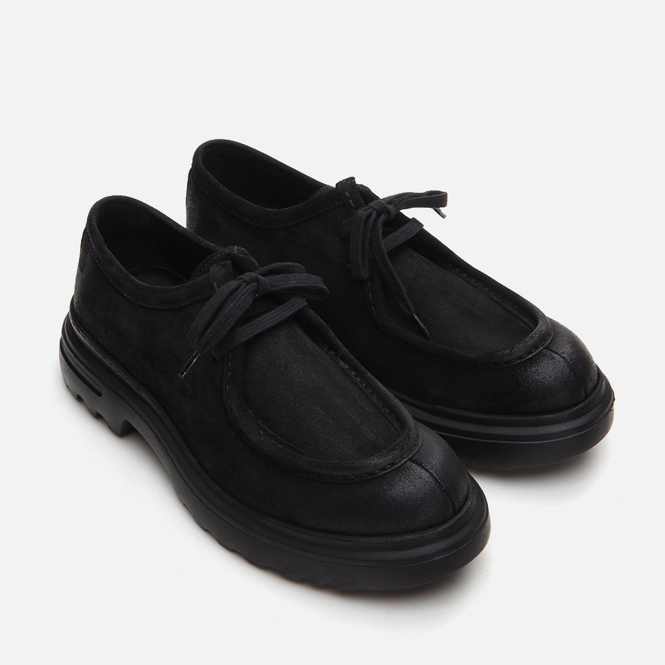 Men’s Leather Black Casual Shoes - Black