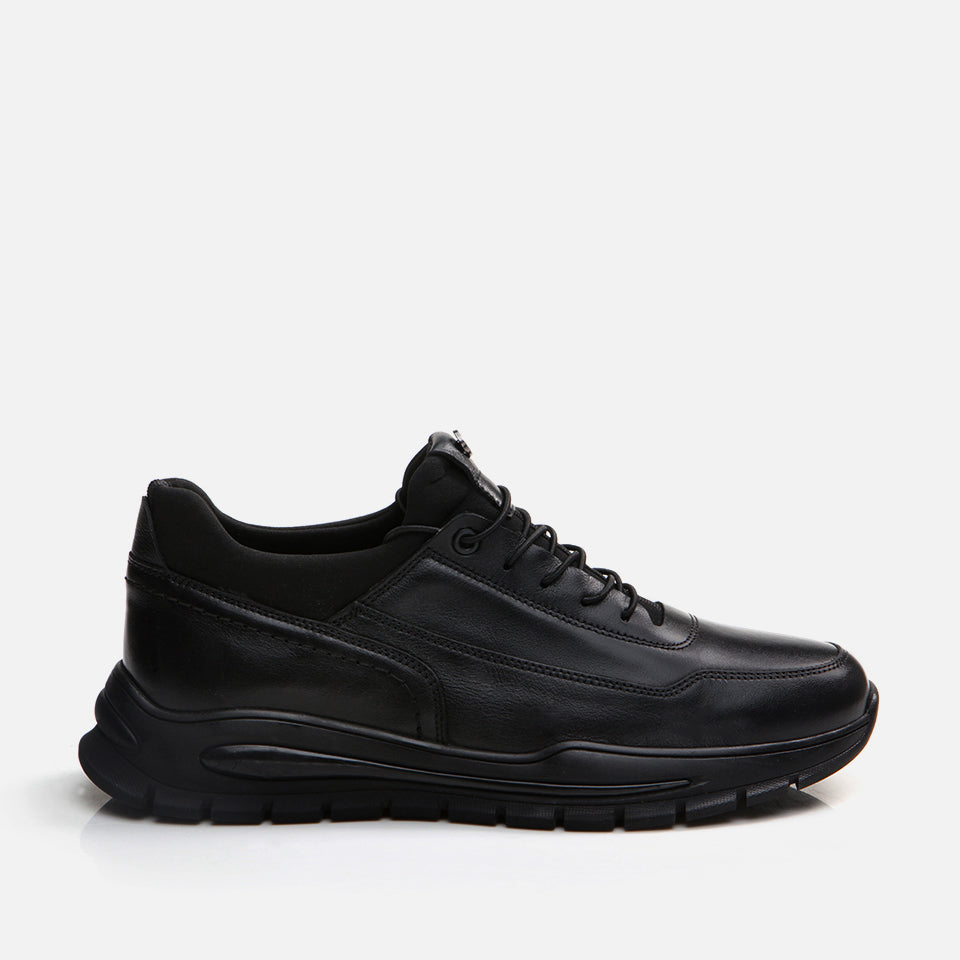 Men’s Genuine Leather Trainers - Black