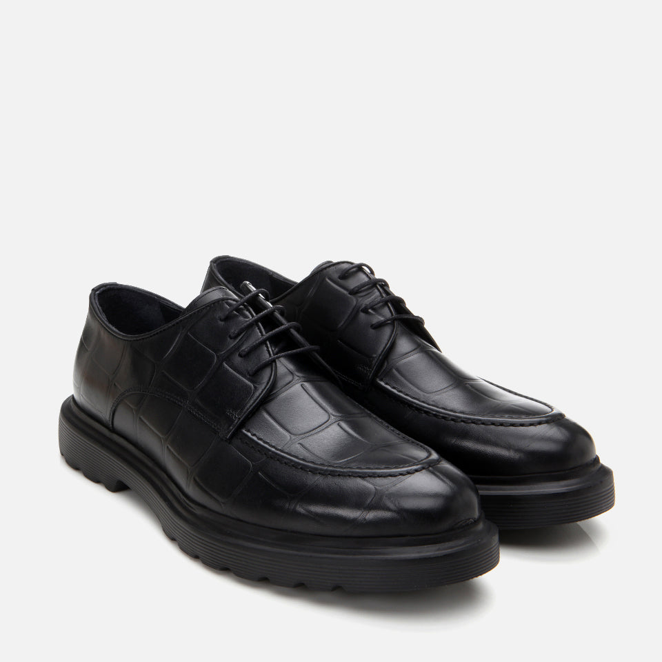 Men’sGenuine Leather Casual Shoes - Black