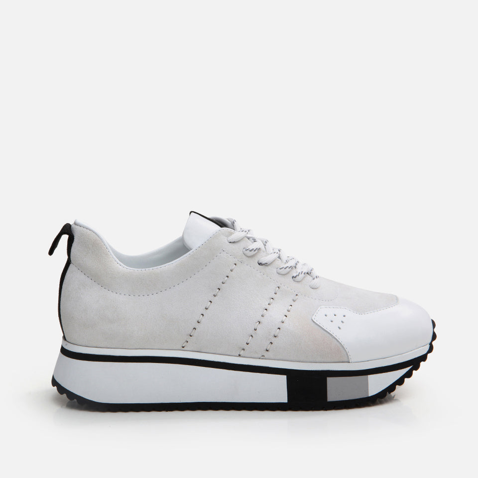 Men’s Leather Trainer - White