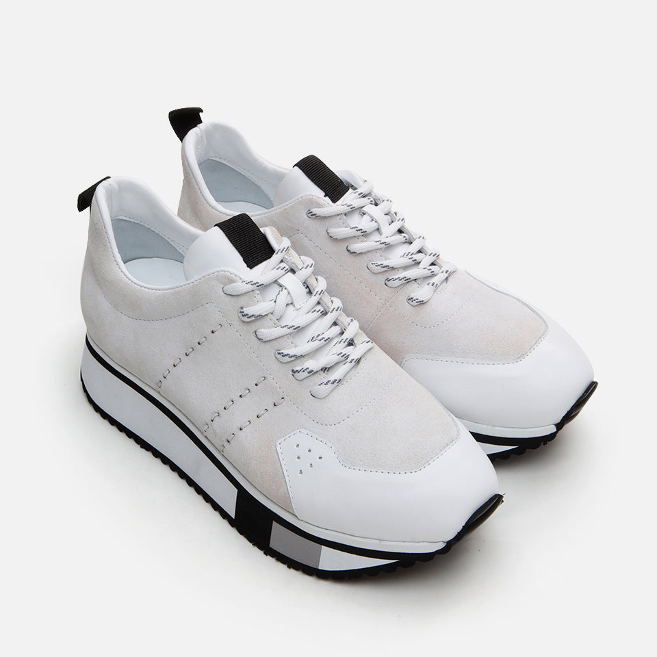 Men’s Leather Trainer - White
