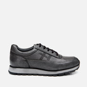 Men’s Leather Trainer - Anthracite