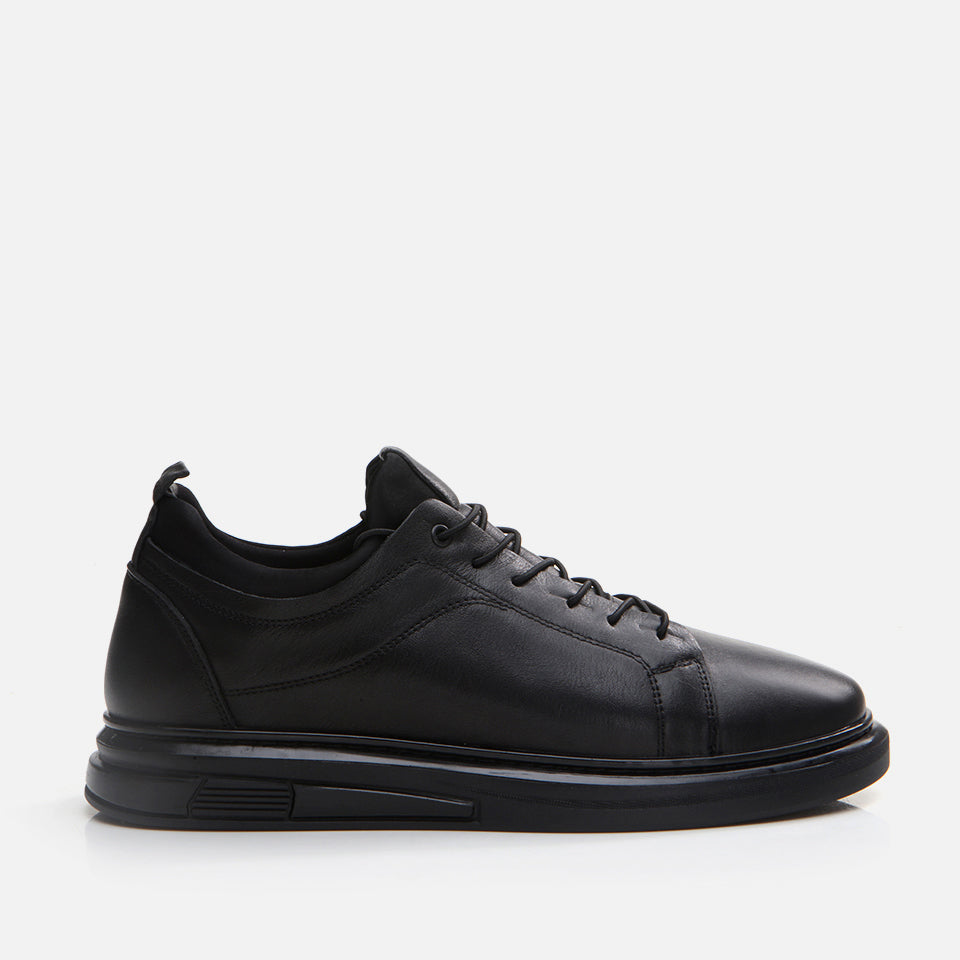 Men’s Genuine Leather Trainers - Black