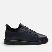Men’s Genuine Leather Trainers - Navy