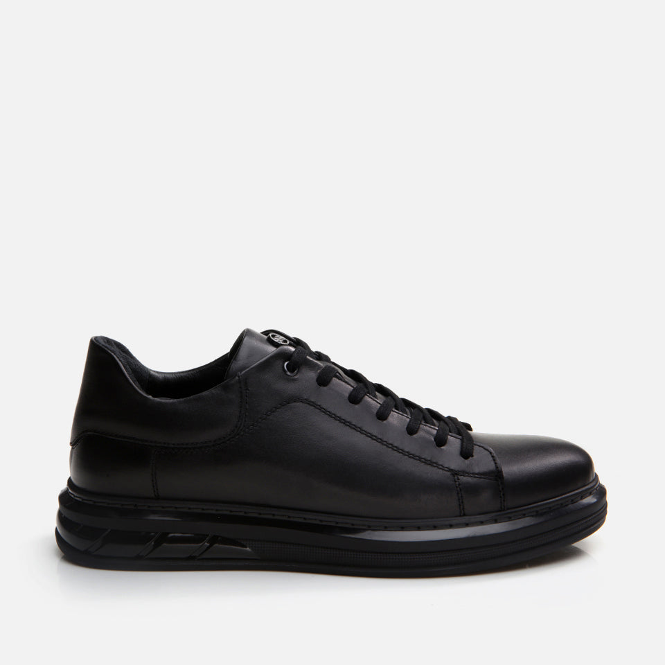 Men’s Leather Trainers - Black