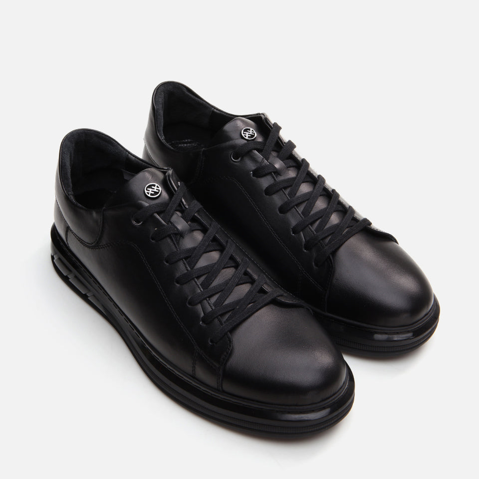 Men’s Leather Trainers - Black