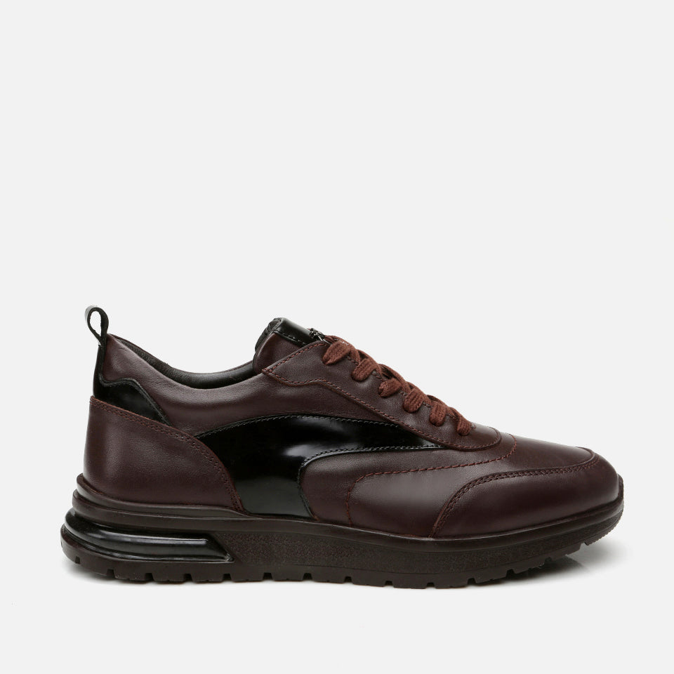 Men’s Leather Trainers - Brown