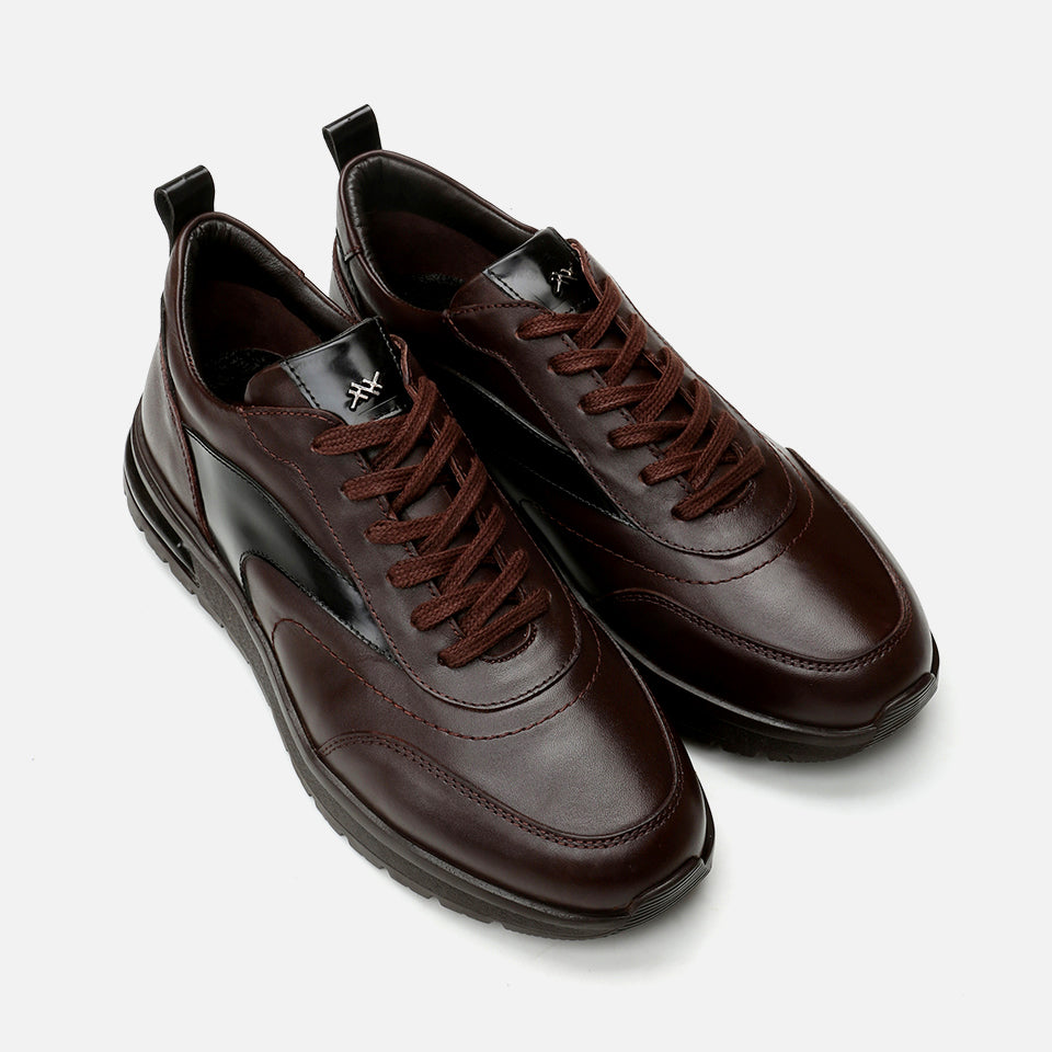 Men’s Leather Trainers - Brown