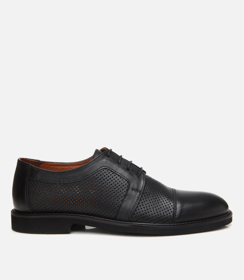 Men's Leather Sneakers - Black