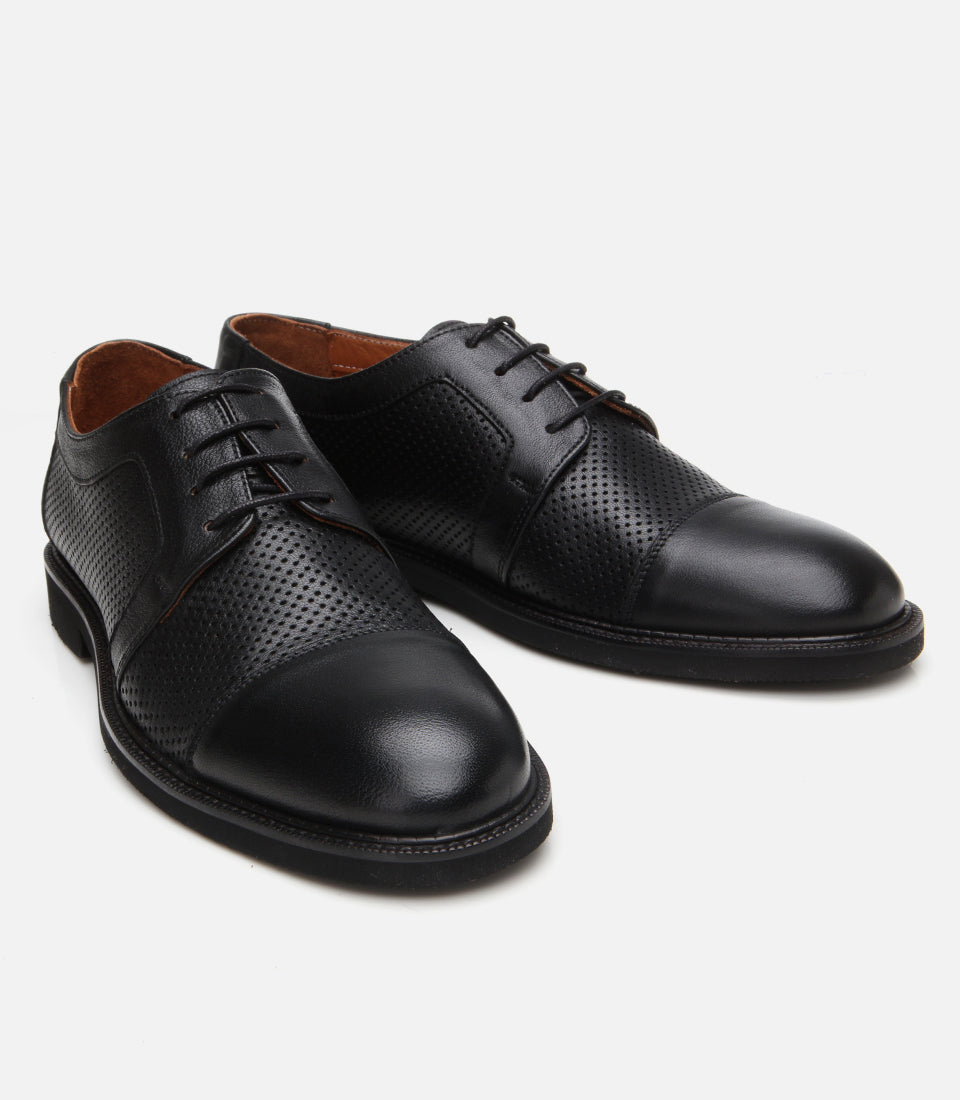 Men's Leather Sneakers - Black