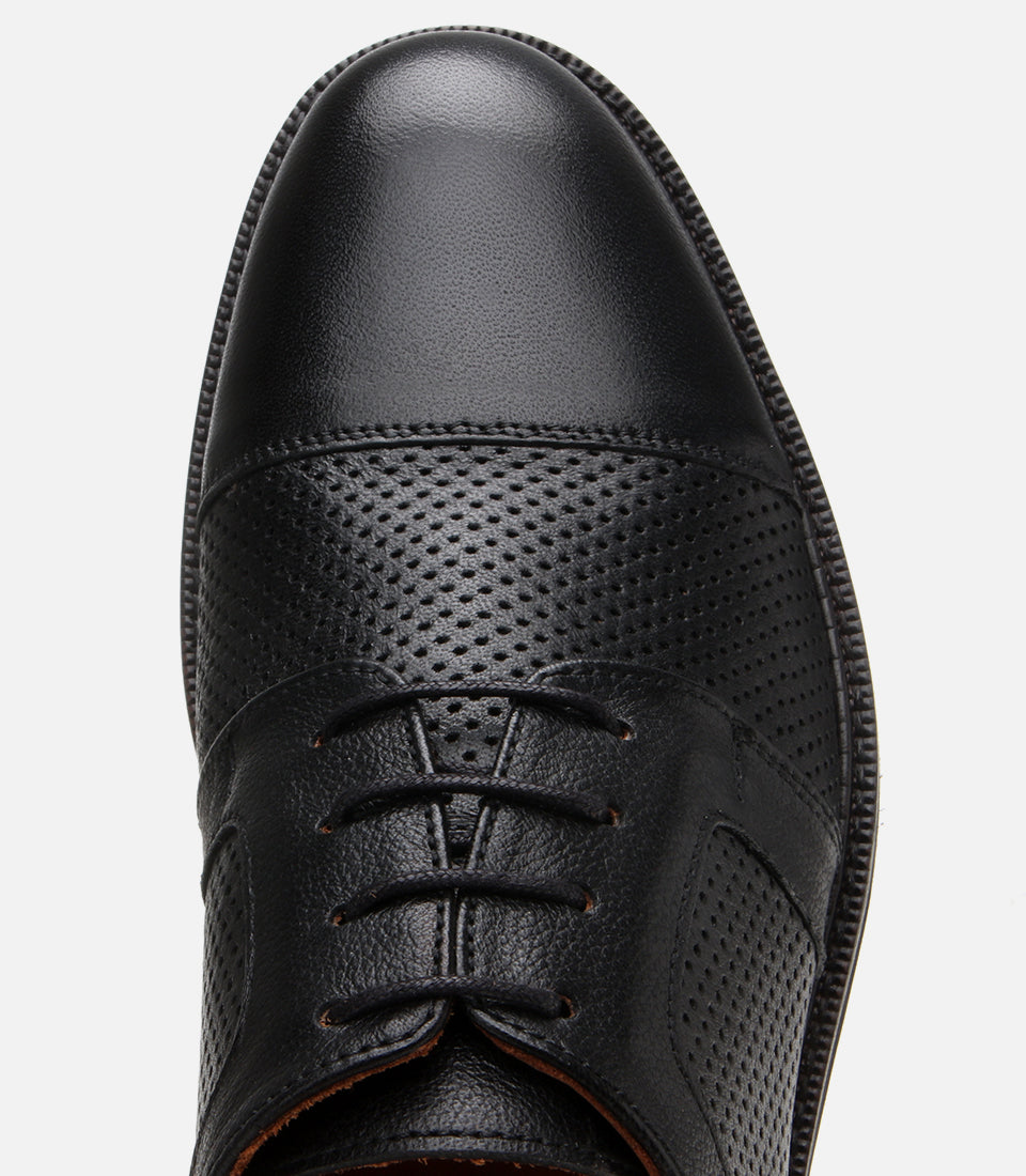 Men's Leather Sneakers - Black