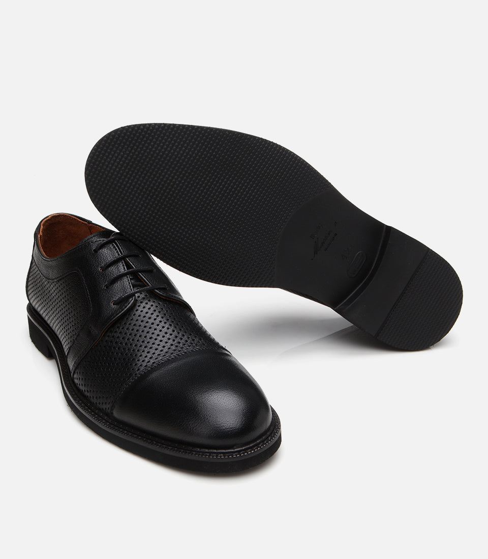 Men's Leather Sneakers - Black