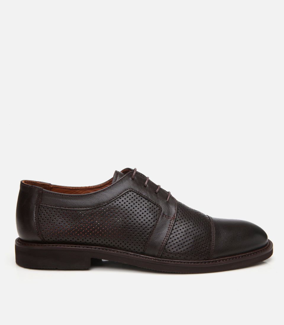 Men's Leather Sneakers - Brown