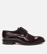 Men’s Patent Leather Shoes - Burgundy