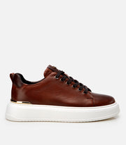 Men’s Leather Trainers - Brown
