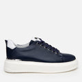 Men’s Leather Trainers - Navy
