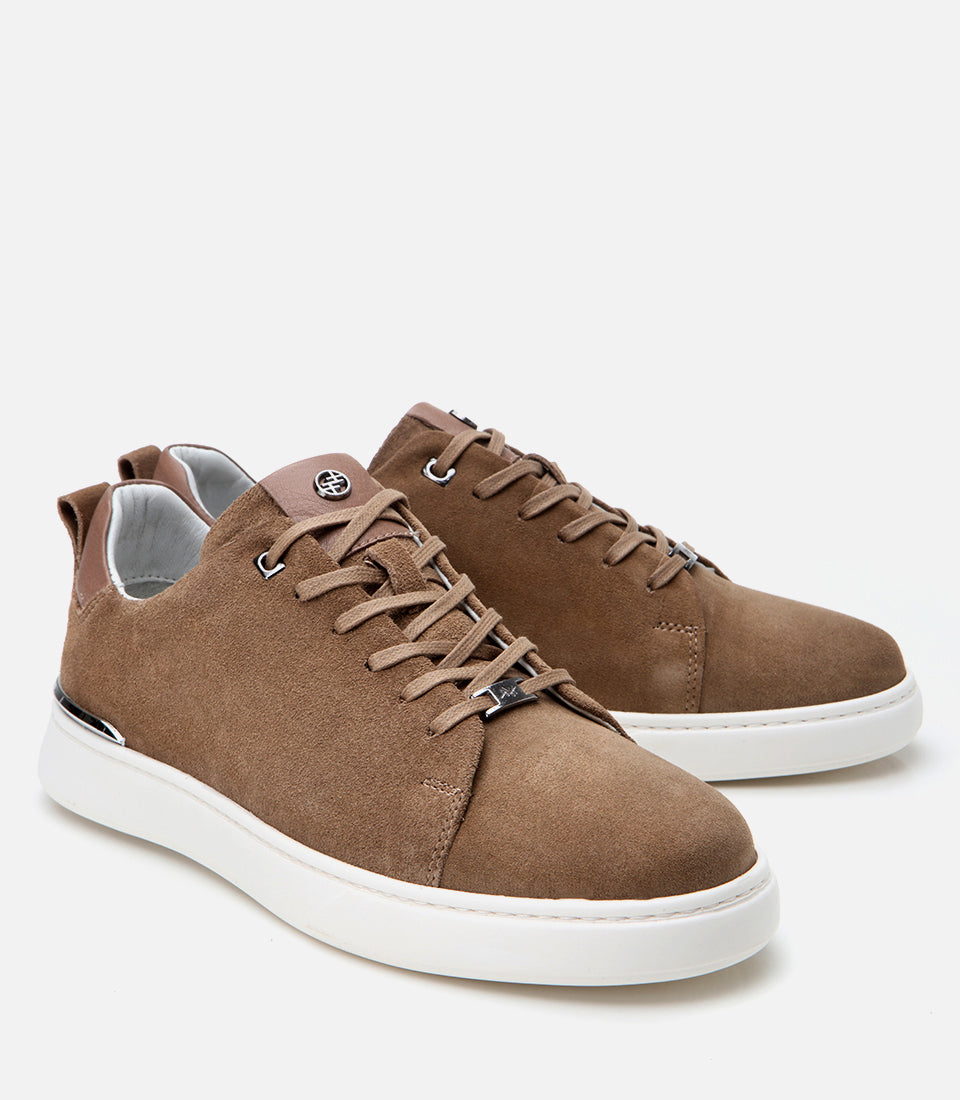 Men's Suede Sneakers - Taupe