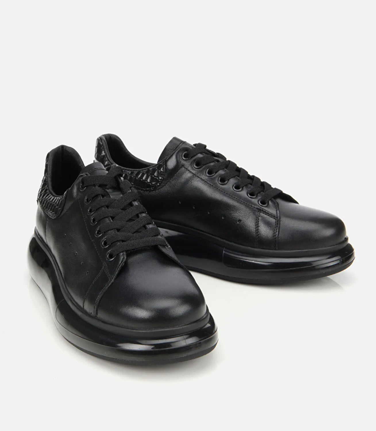 Men’s Leather Trainers - Black