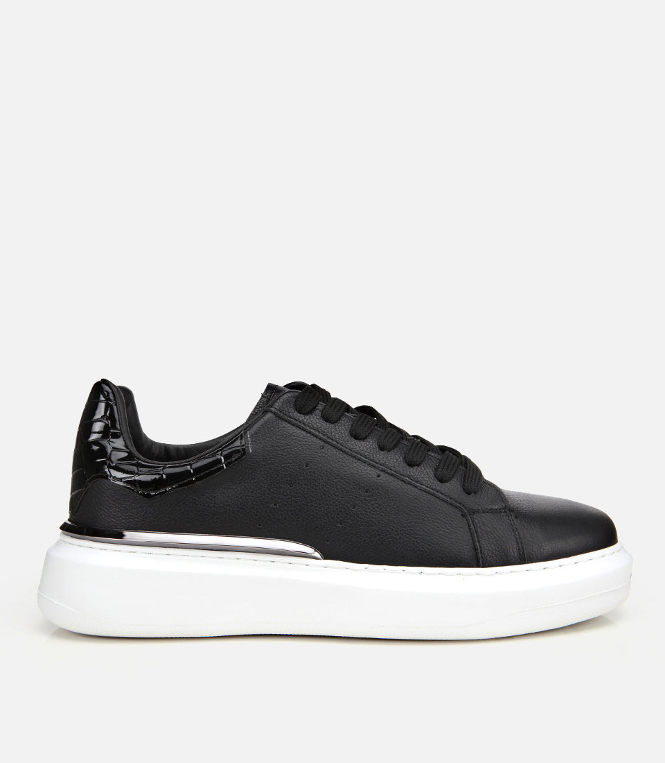 Men’s Leather Trainers - Black