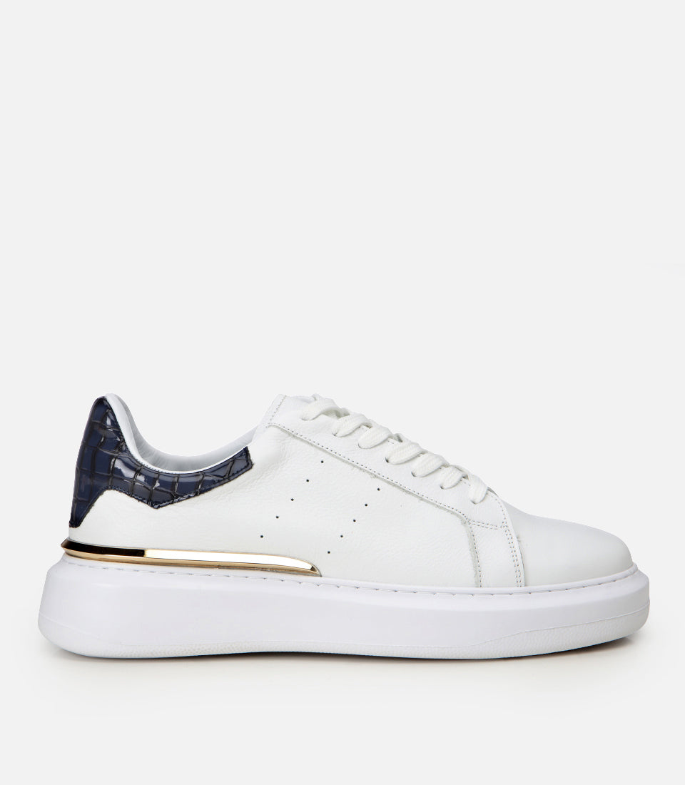 Men’s Leather Trainers - White
