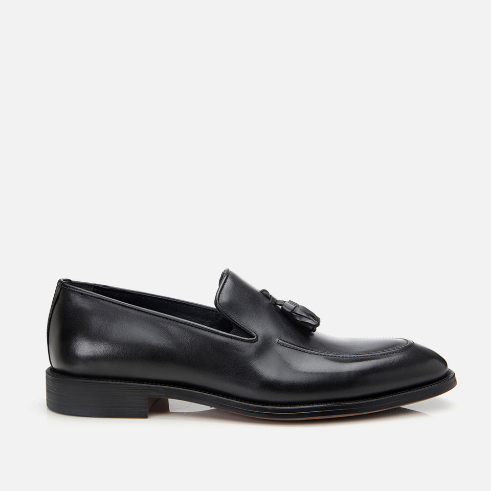 Men’s Leather Classic Tassel Loafers - Black