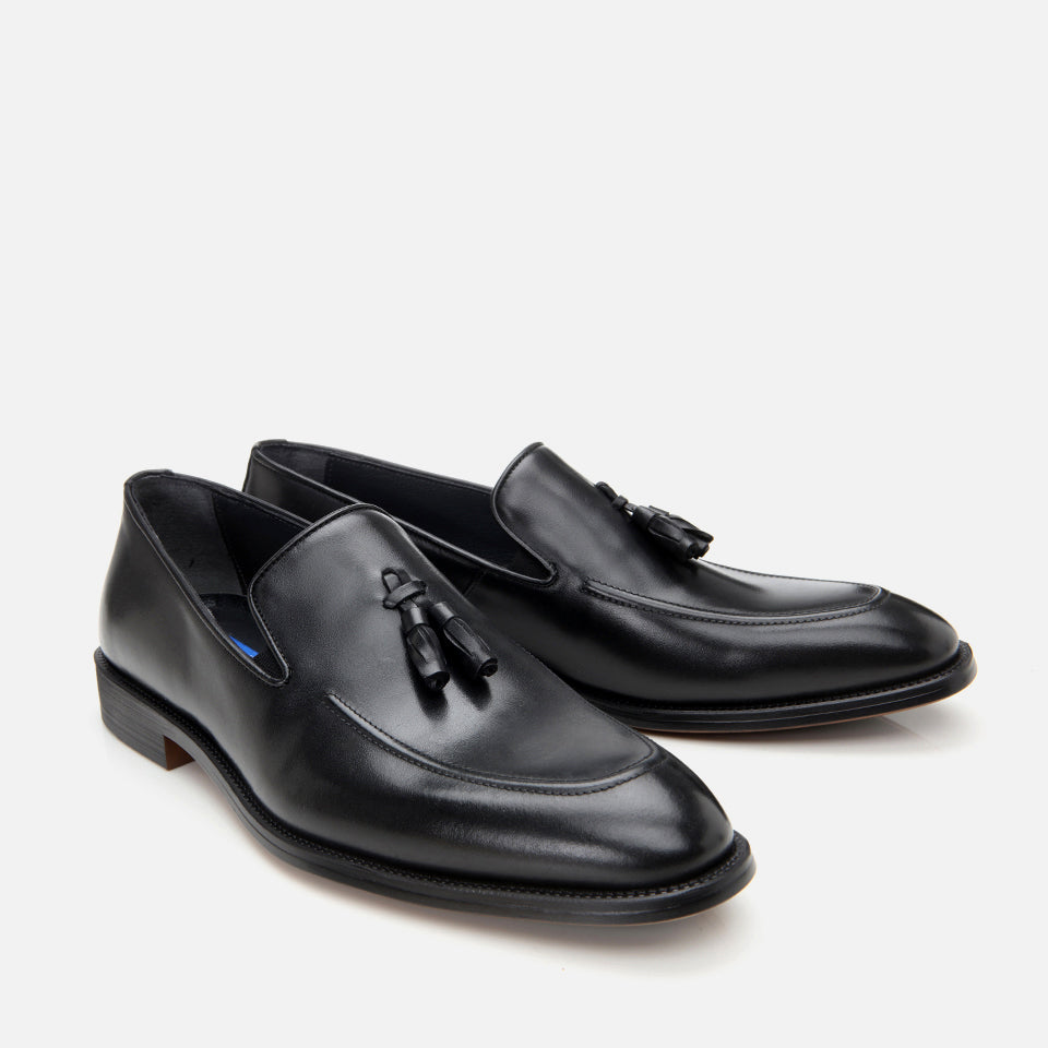 Men’s Leather Classic Tassel Loafers - Black