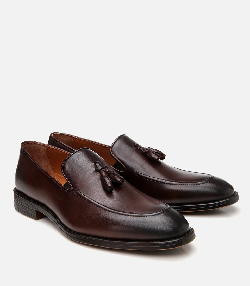 Men’s Leather Classic Tassel Loafers - Brown