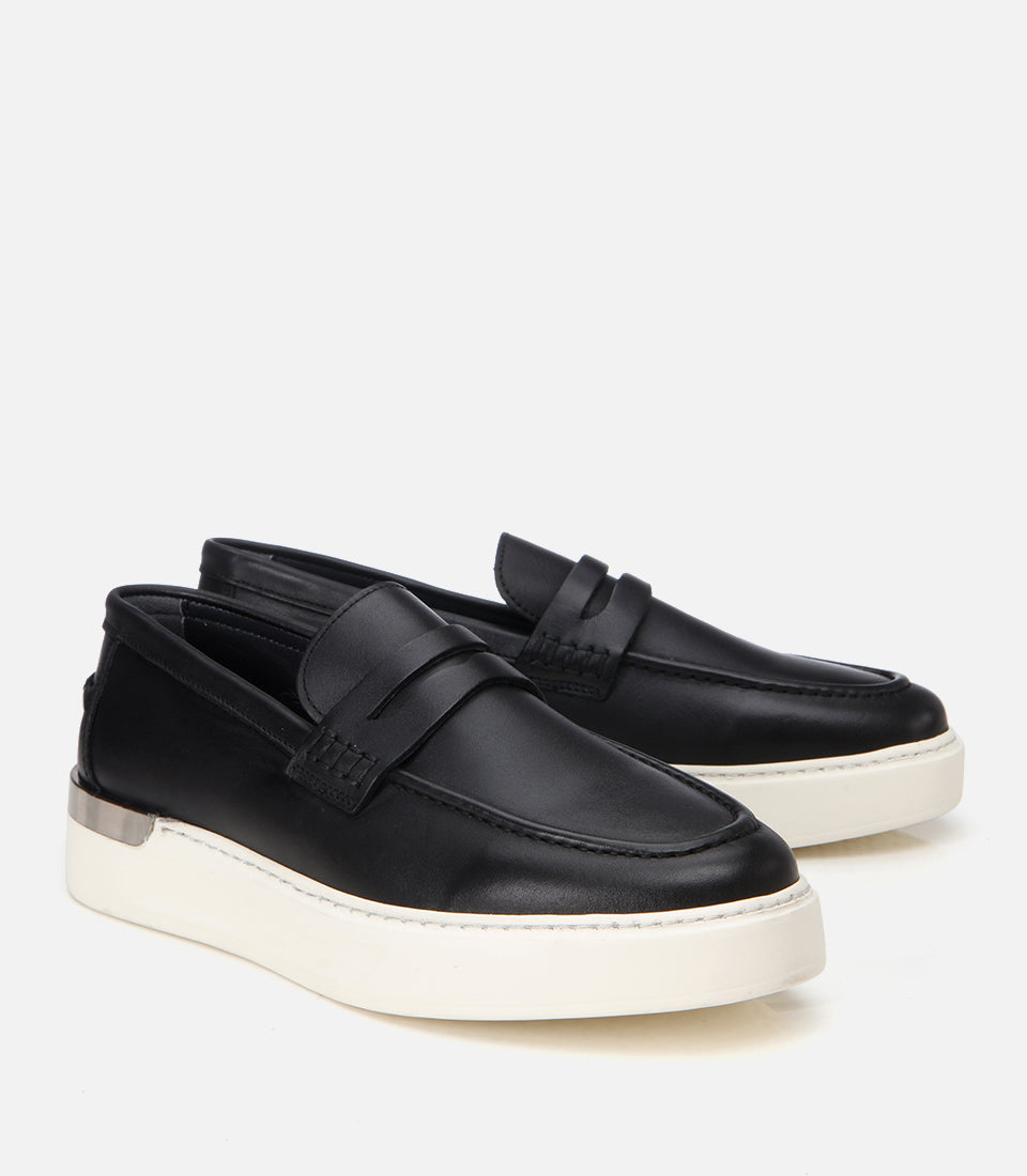 Men's Leather Loafer - Black