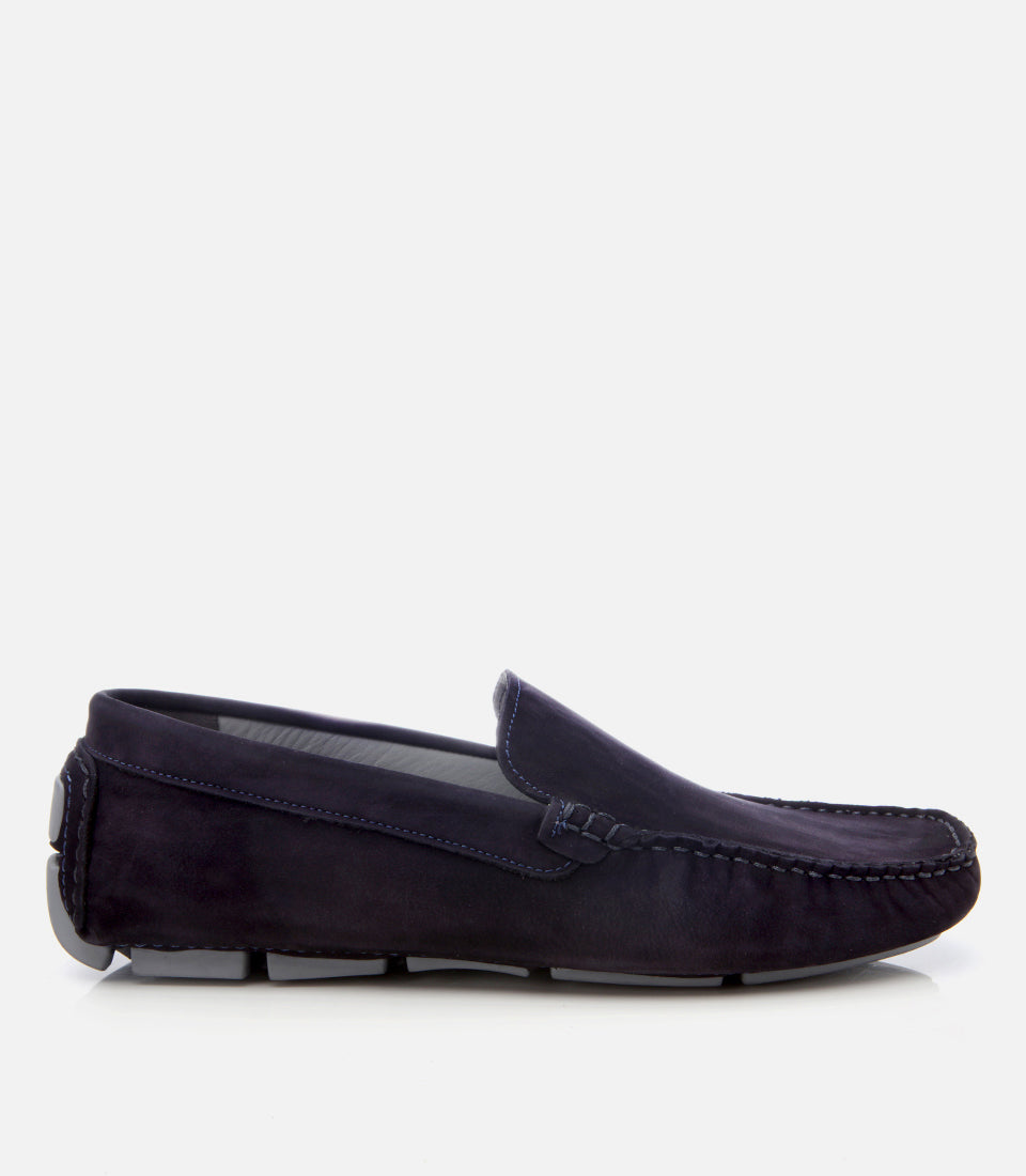 Men's Suede Loafer - Navy