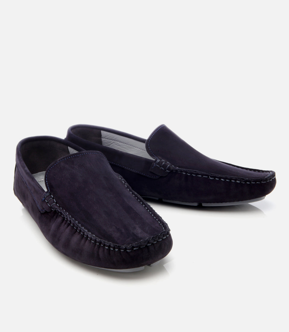 Men's Suede Loafer - Navy