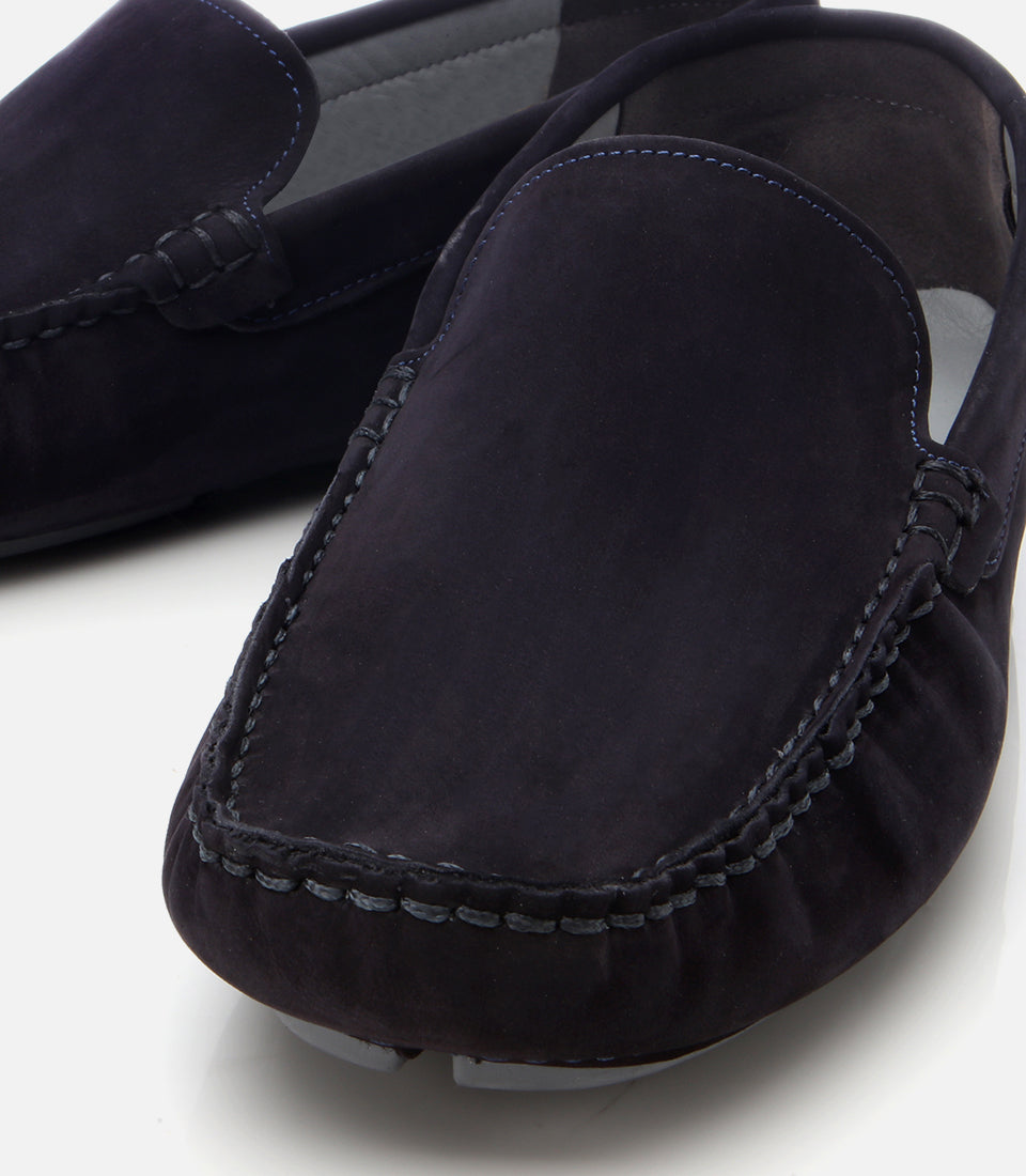 Men's Suede Loafer - Navy