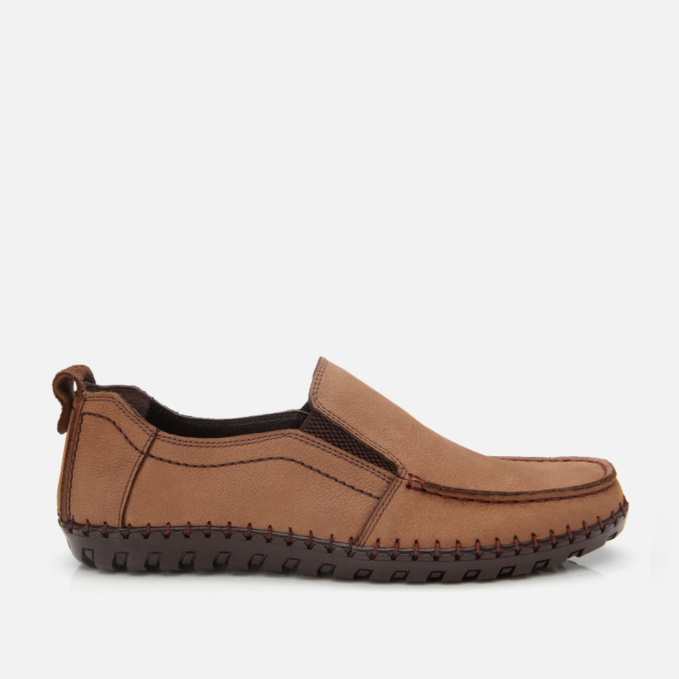 Men's Suede Slip-On Sneakers - Mink