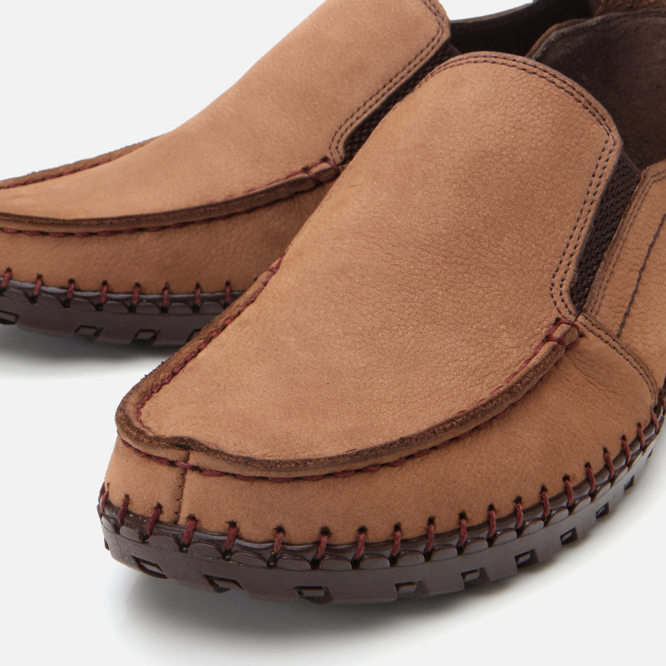 Men's Suede Slip-On Sneakers - Mink