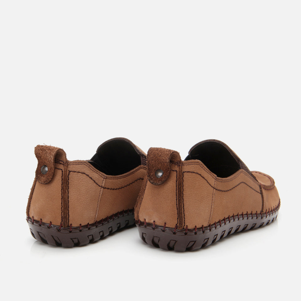 Men's Suede Slip-On Sneakers - Mink