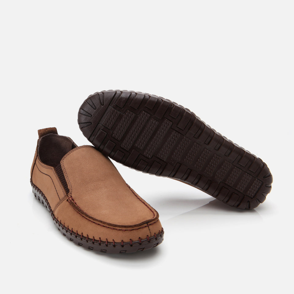 Men's Suede Slip-On Sneakers - Mink