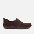 Men's Suede Slip-On Trainers - Brown