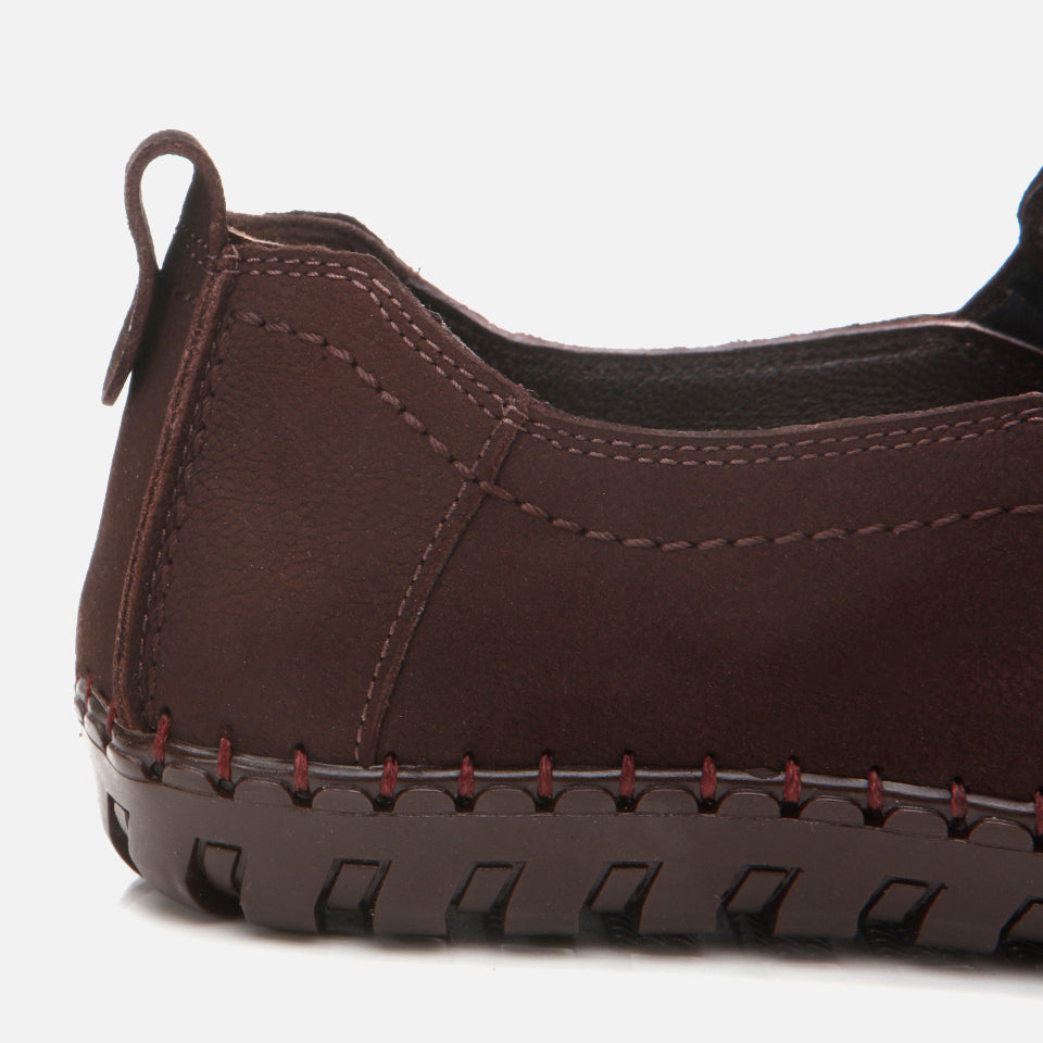 Men's Suede Slip-On Sneakers - Brown