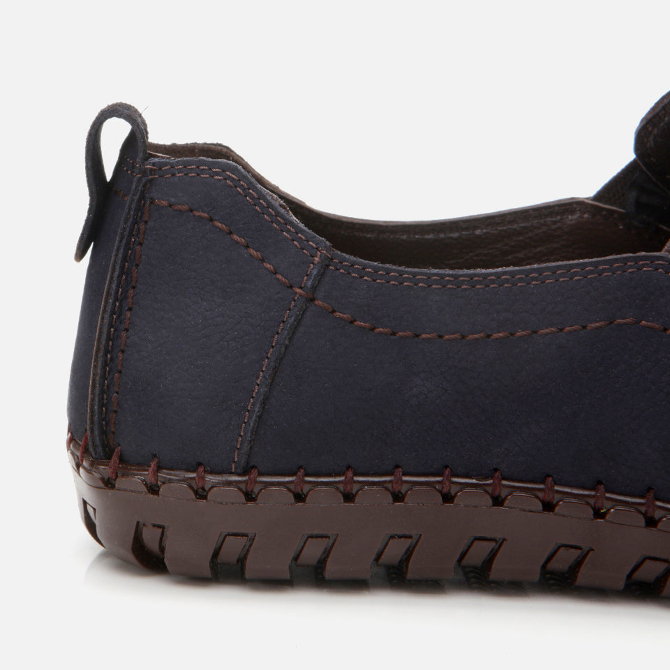 Men's Suede Slip-On Sneakers - Navy