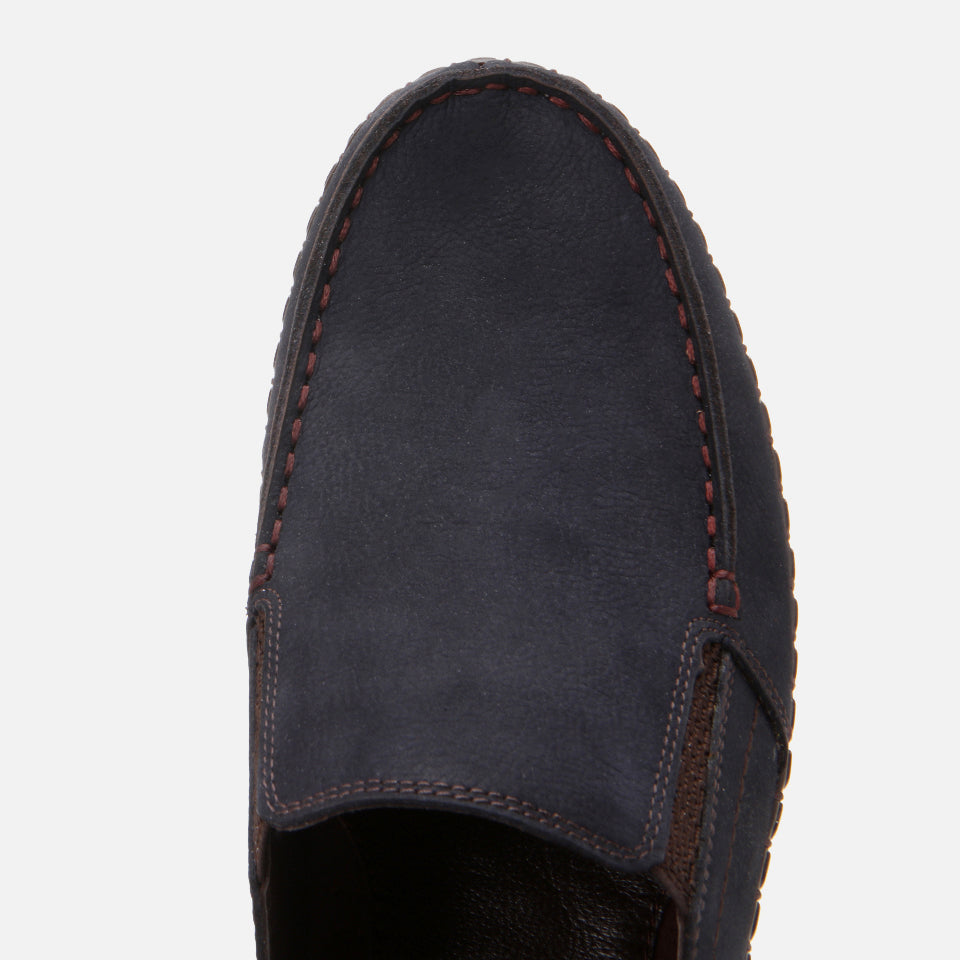 Men's Suede Slip-On Sneakers - Navy