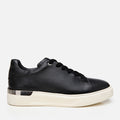 Men’s Leather Buckle Detail Trainers - Black