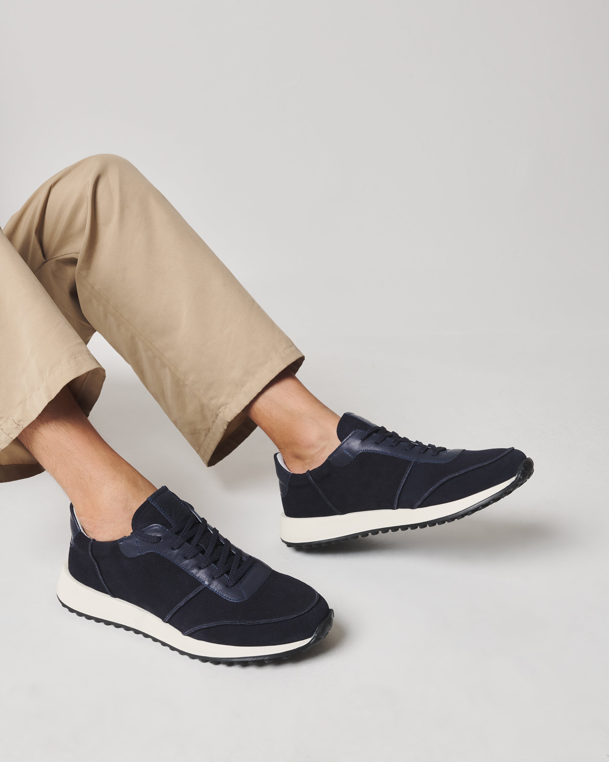 Men's Suede Sneakers - Navy