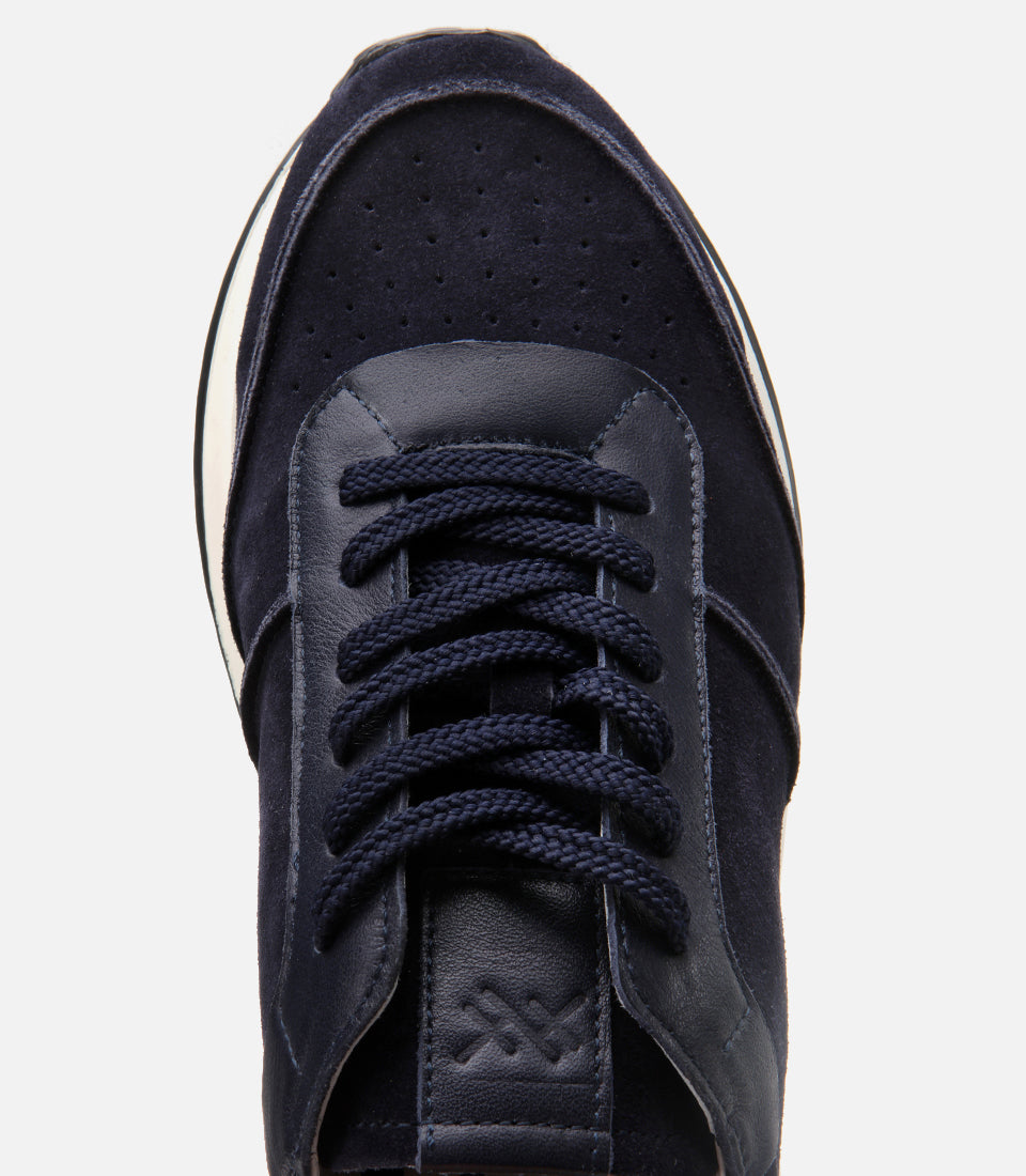 Men's Suede Sneakers - Navy