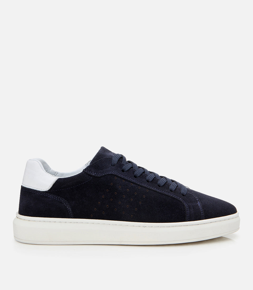 Men's Suede Sneakers - Navy