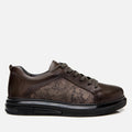 Men’s Leather Trainers - Khaki