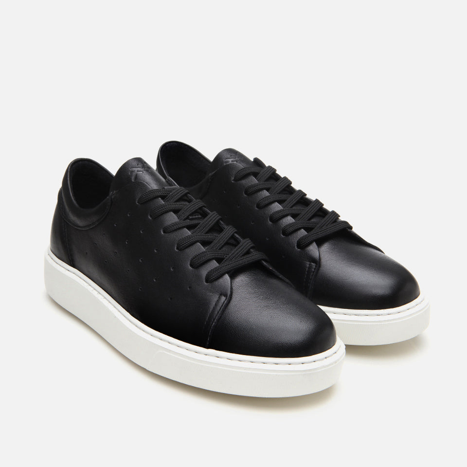 Men's Leather Sneakers - Black