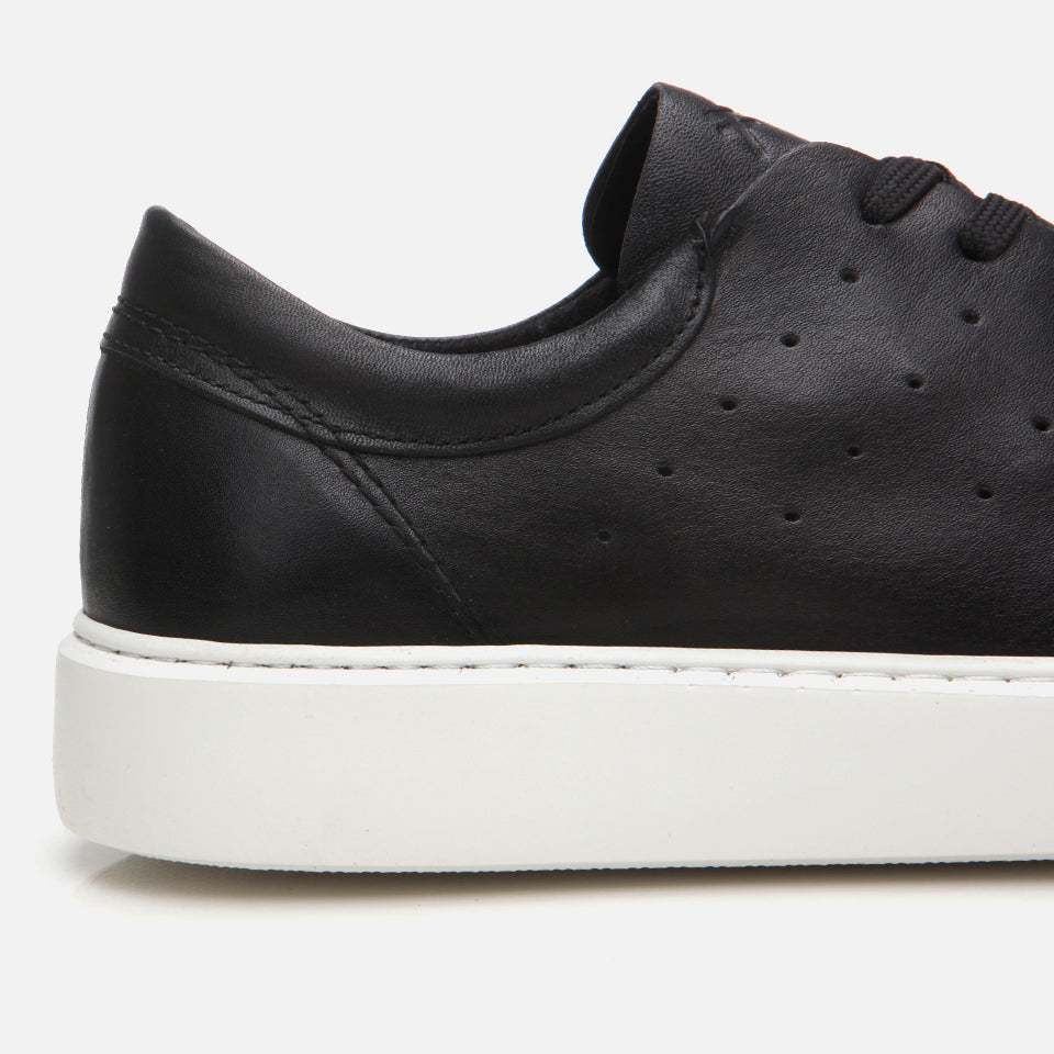 Men's Leather Sneakers - Black