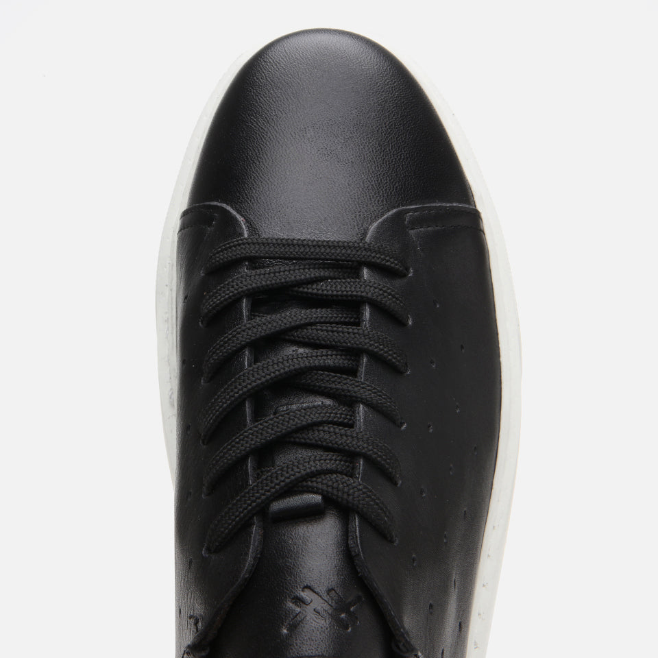 Men's Leather Sneakers - Black