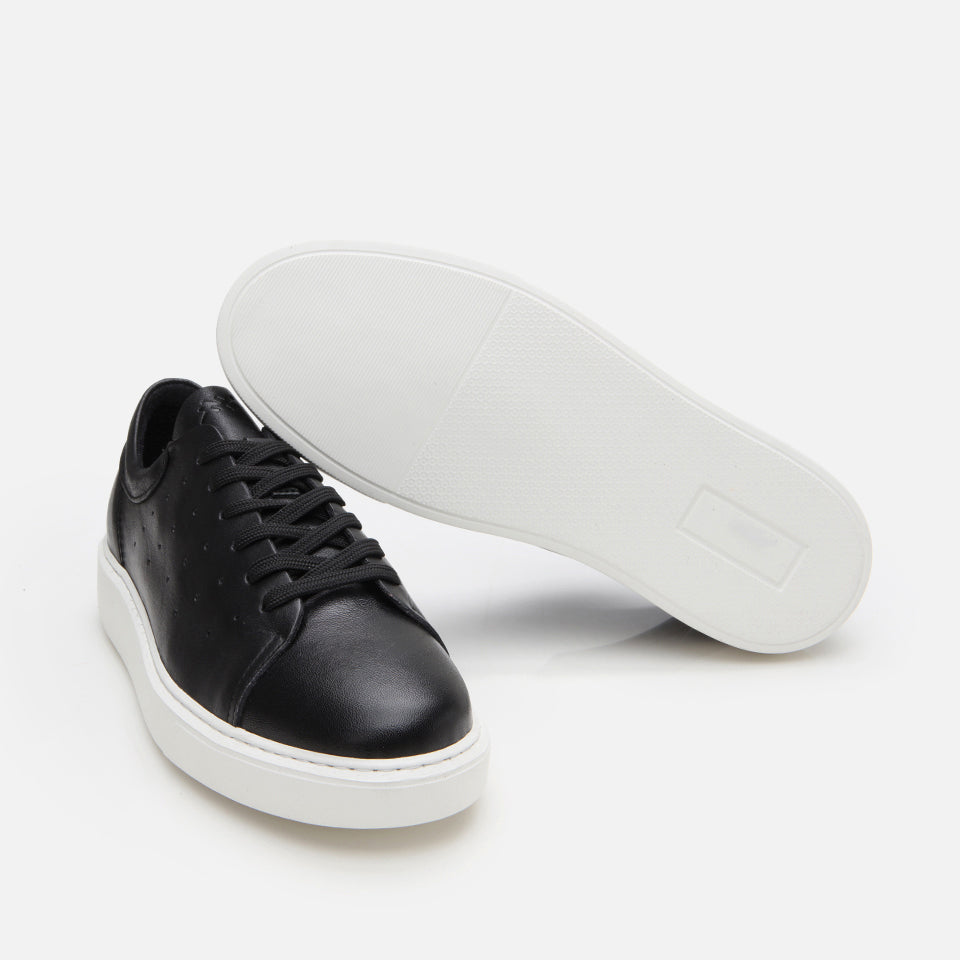 Men's Leather Sneakers - Black