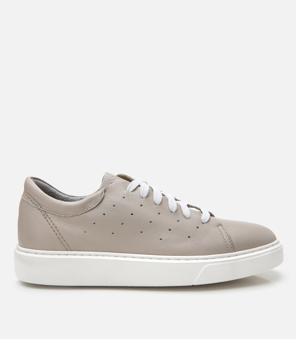 Men's Leather Sneakers - Grey