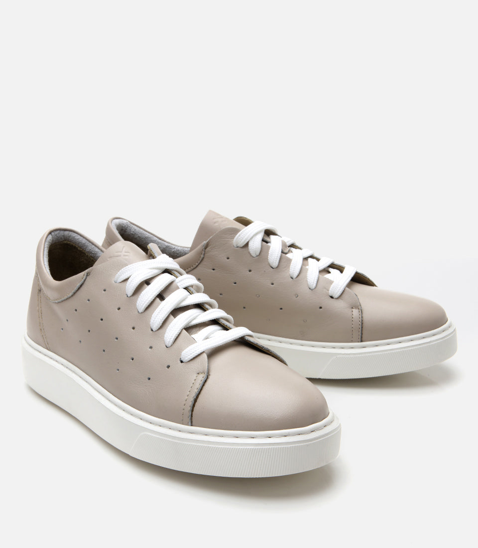 Men's Leather Sneakers - Grey